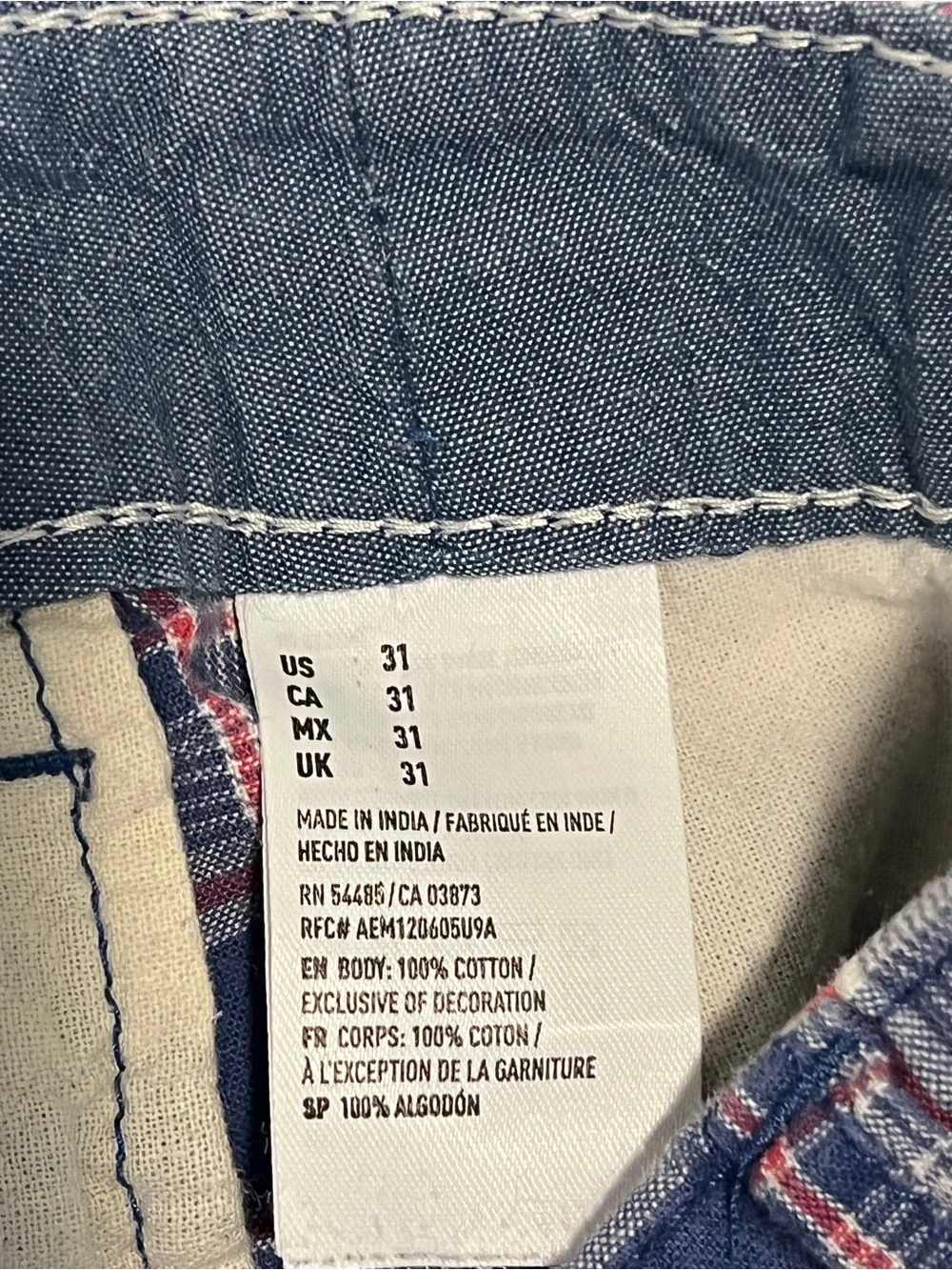 Abercrombie and Fitch Men’s 2012 Plaid Bermuda Shorts size 31